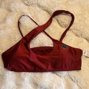 Women's Red Sports Bra or Bikini Top
